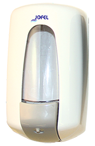 EST-018 Distributeur de savon 1L avec bouton poussoir - polyester BLANC